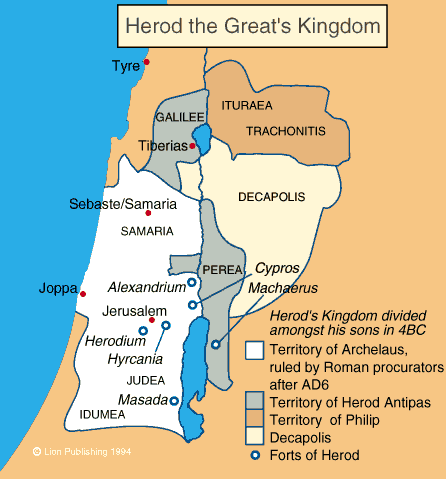 Map of Herodian Dynasty